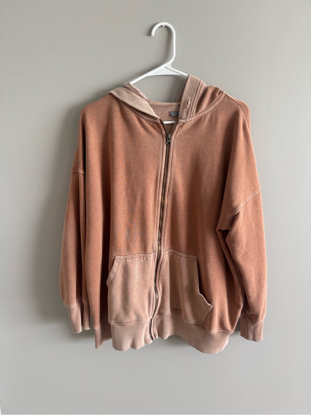 Aerie Woman’s Washed Dusty Rose Zip Hoodie